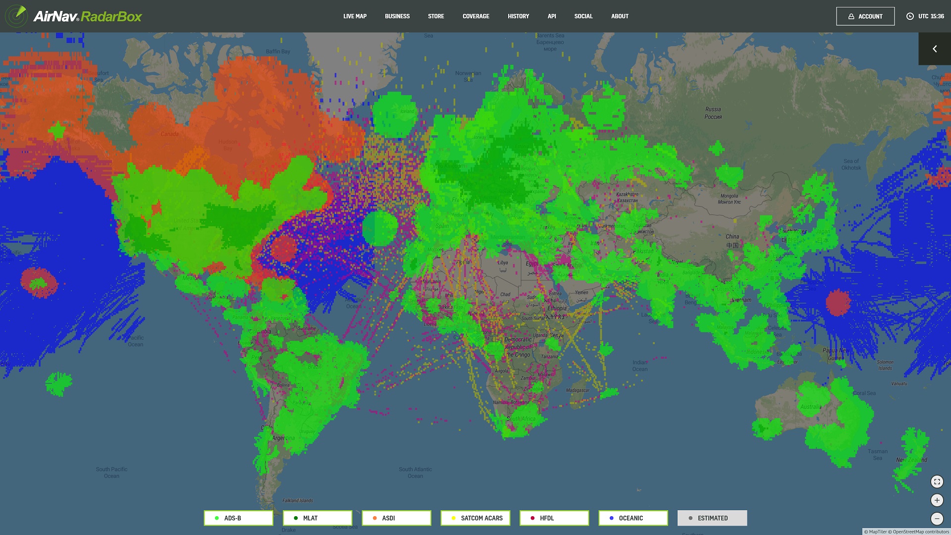 Flight Following Coverage Map